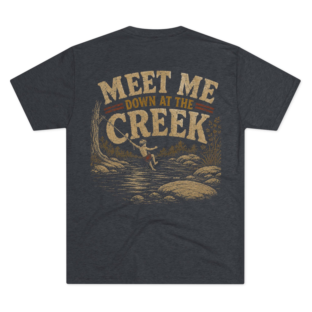 Meet Me Down At The Creek Vintage Tri-Blend Tee